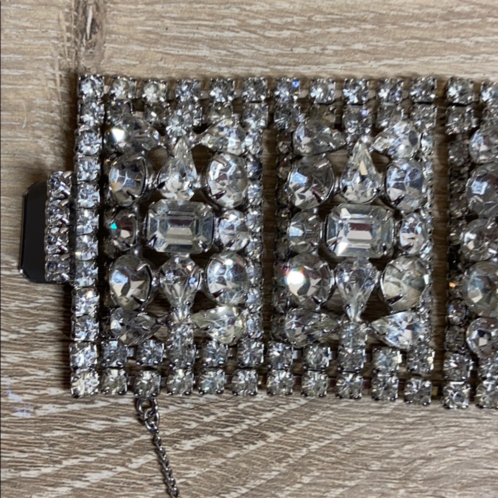 Vintage Rhinestone Statement Bracelet - Picture 5 of 9